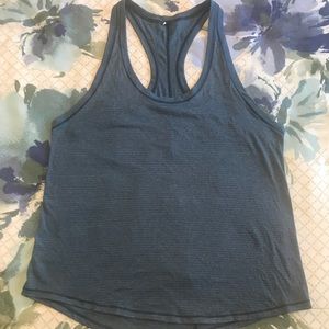 Lululemon Top (dark sea blue with stripes)